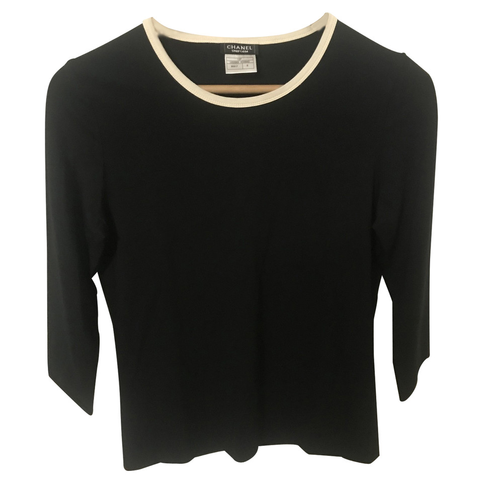 Chanel Uniform Top en Coton en Noir