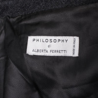 Philosophy Di Alberta Ferretti Jacke/Mantel in Grau