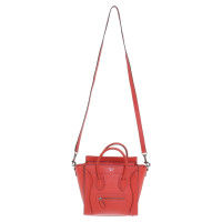 Céline Luggage Nano aus Leder in Orange