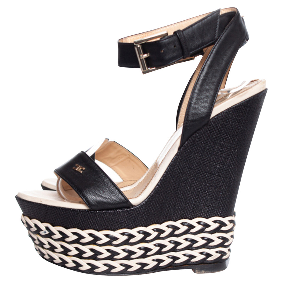 Elisabetta Franchi Wedges Leather in Black