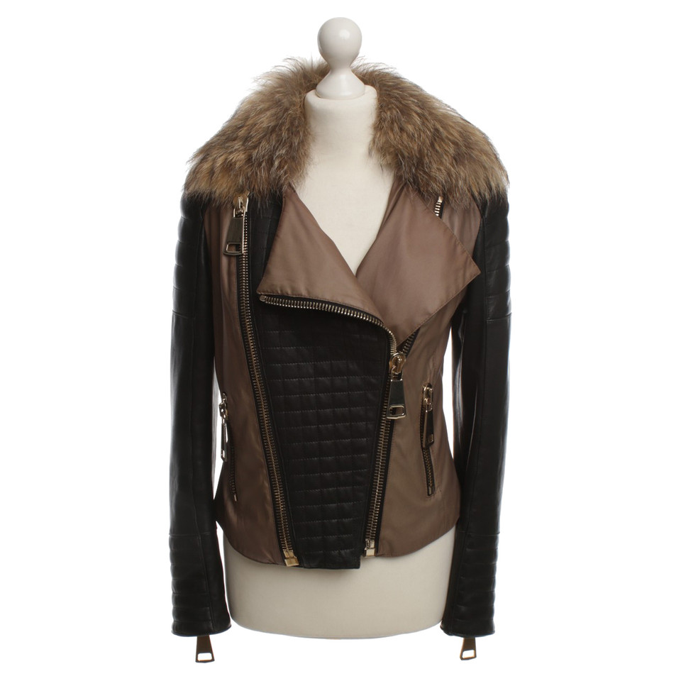 Hôtel Particulier Bikerjacke with fur collar