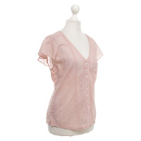 Topshop Kurzarm-Bluse in Rosa