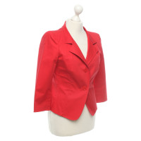 Max Mara Jacke/Mantel aus Baumwolle in Rot