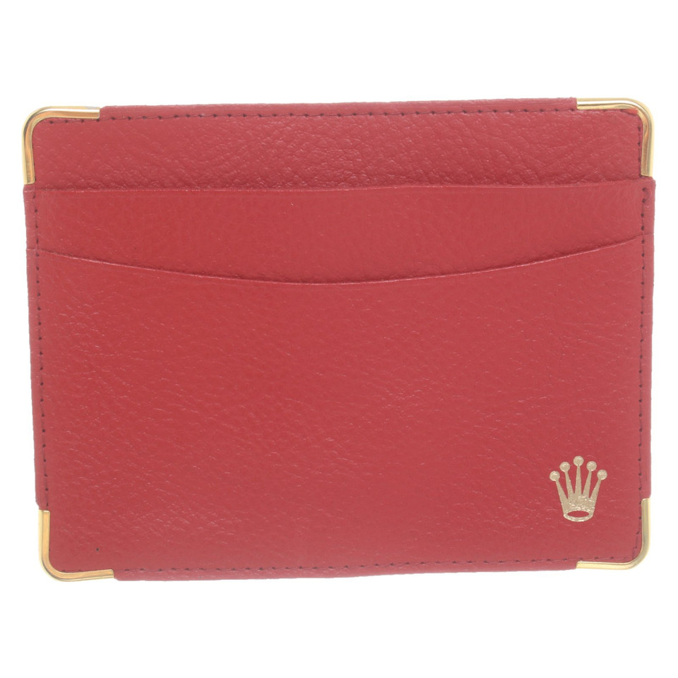 Rolex Bag/Purse Leather in Red