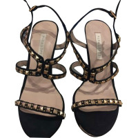 Pura Lopez Sandals with gemstone trim