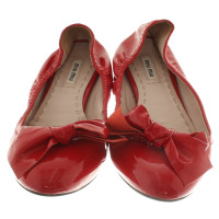 Miu Miu Patent leather ballerinas in red