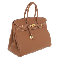 Hermès Birkin Bag 35 in Pelle in Marrone