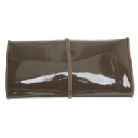 Versace Clutch Bag Patent leather in Taupe