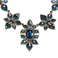 Oscar De La Renta Necklace with floral jewelery stones