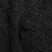 Max Mara cappotto di lana lucida in nero