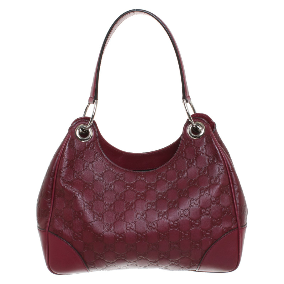 Gucci Handbag Leather in Bordeaux