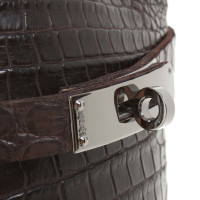 Hermès Stiefel aus Krokoleder
