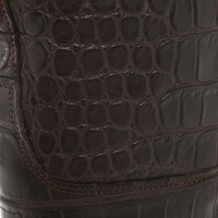 Hermès Stiefel aus Krokoleder
