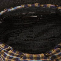 Prada Cotone plaid cinturino Shoulder bag