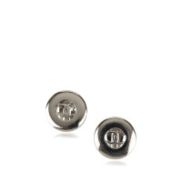 Chanel Silver-Tone CC Clip-On Earrings