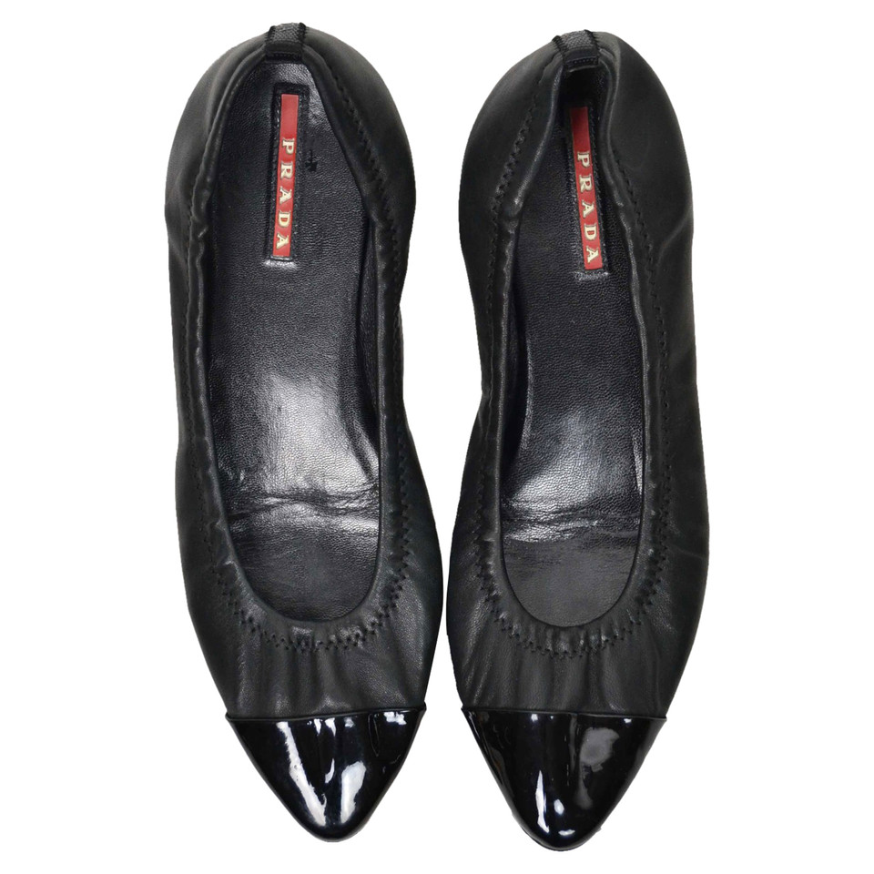 Prada Slippers/Ballerinas Leather in Black