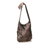 Jimmy Choo Woven Metallic Leather Shoulder Bag