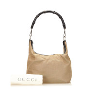 Gucci Nylon Bamboo Shoulder Bag