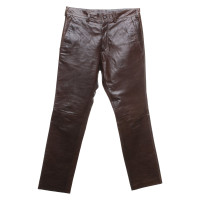 Miu Miu Trousers Leather in Brown