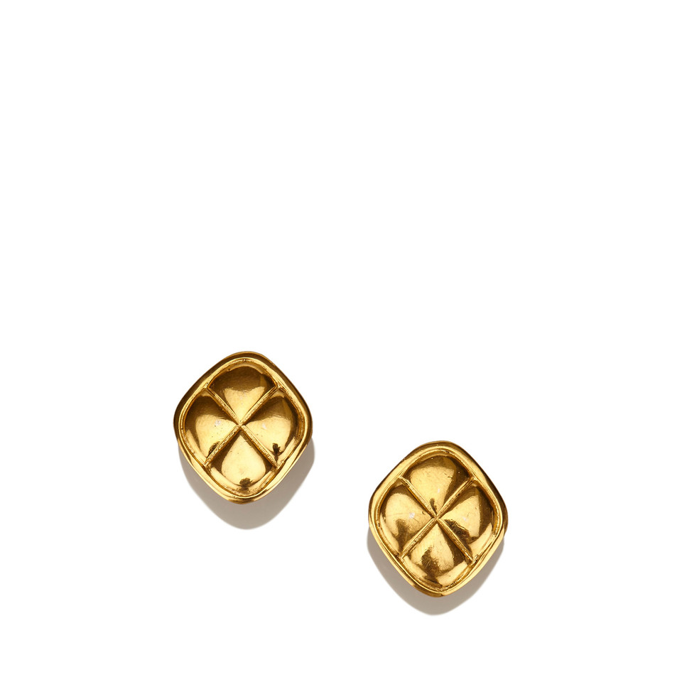 Chanel Gouden Tone Clip-On Oorbellen