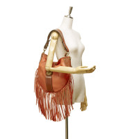 Mulberry Fringed Leren Schouder tas