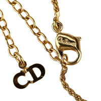 Christian Dior Pendentif tressé strass collier