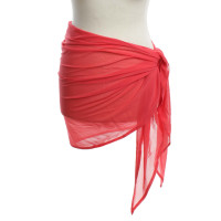 Eres Bath towel in coral red