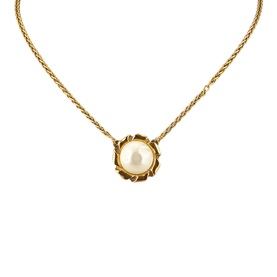 Chanel Faux Pearl Pendant Necklace