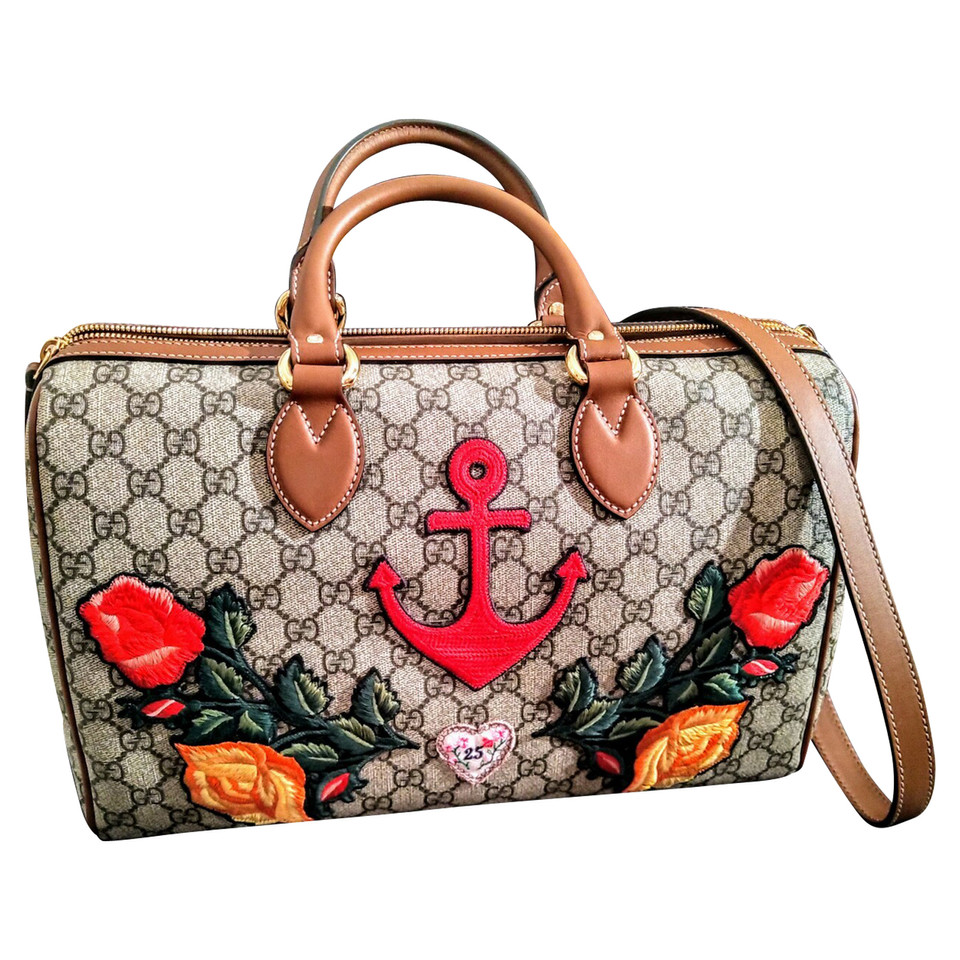 Gucci Reisetasche aus Canvas in Ocker