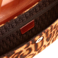 Christian Dior Leopard Ponyhair Shoulder tas