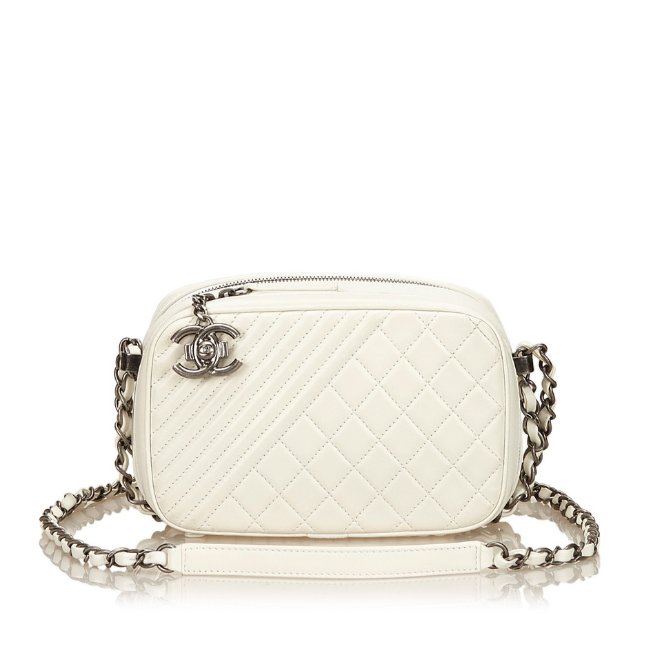 Chanel Camera Bag Leather in White