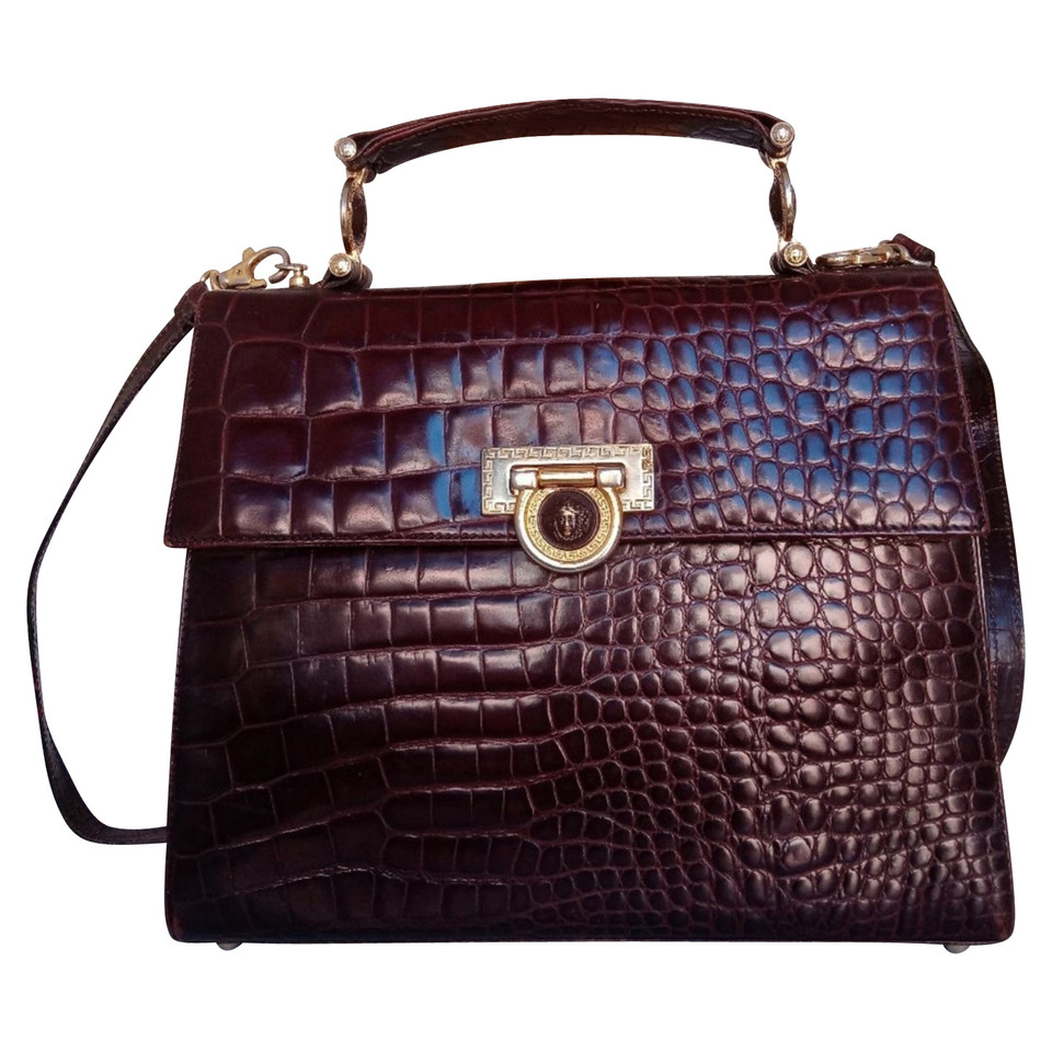 Gianni Versace Tote bag in Pelle in Marrone