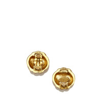 Chanel Gold-Tone CC Clip-On Ohrringe