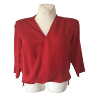Michael Kors Rode zijde blouse