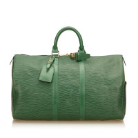 Louis Vuitton Keepall 45 Leer in Groen