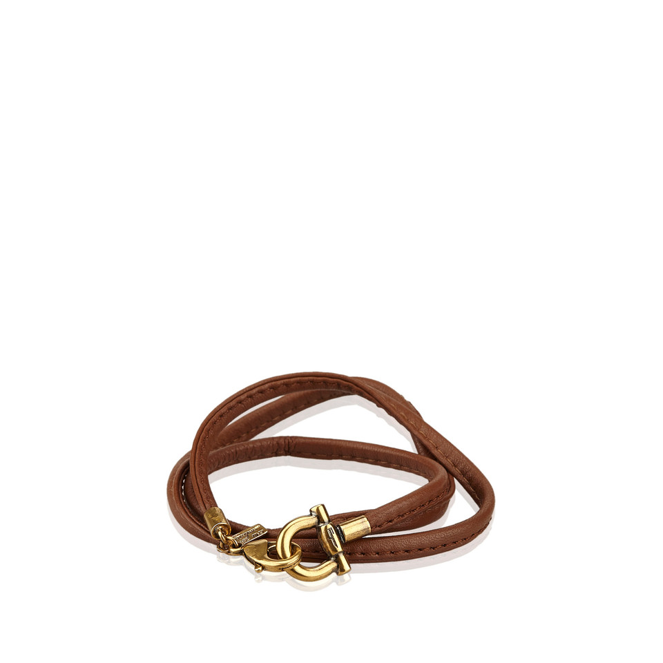 Salvatore Ferragamo Bracciale in pelle Gancini