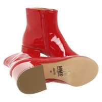 Maison Martin Margiela Stivali in Pelle verniciata in Rosso