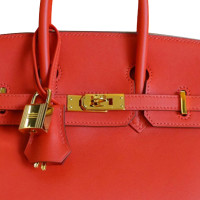 Hermès Birkin Bag 25 in Pelle in Arancio