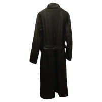 Versace Manteau en similicuir noir