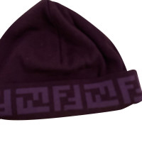Fendi Hut/Mütze aus Wolle in Violett