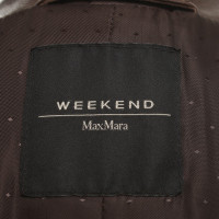 Max Mara Leren jas in bruin