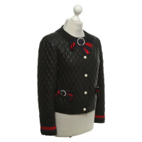 Gucci Leather jacket with brooches