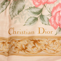 Christian Dior Bloemendruk Zijde Sjaal