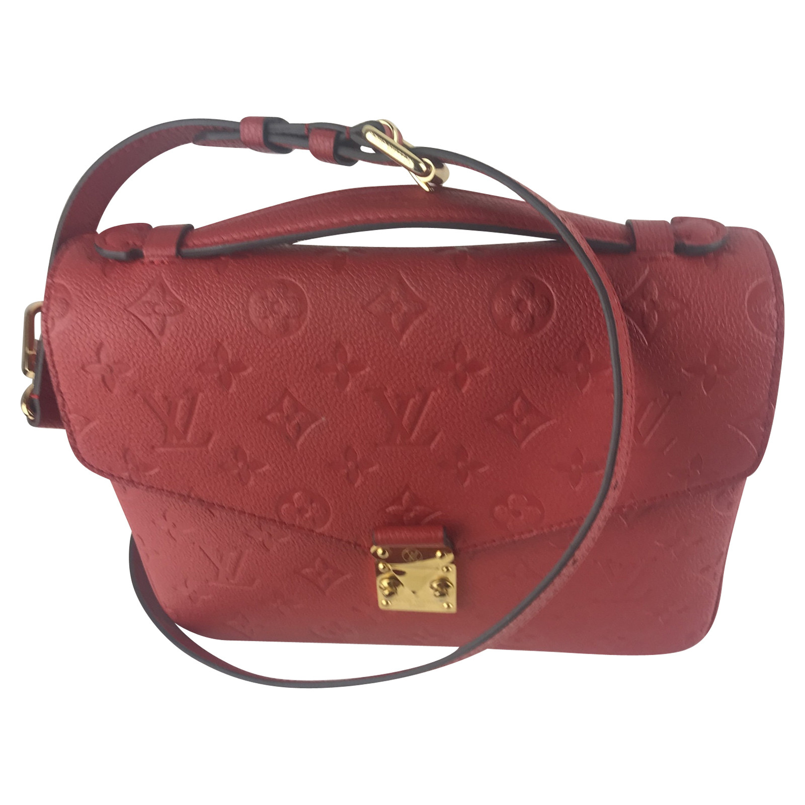 Louis Pochette Métis Leather in Red - Second Hand Louis Vuitton Pochette Métis Leather in Red buy used for 1500€ (7366509)
