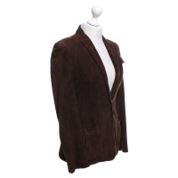 Ralph Lauren Purple Label Suede Leather jacket in brown