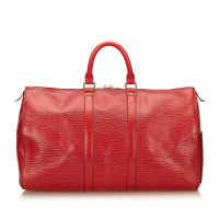 Louis Vuitton Keepall 45 in Pelle in Rosso