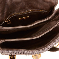 Miu Miu Gathered Leather Shoulder Bag