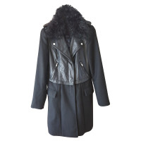Blonde No8 Parka with leather details