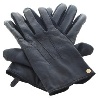 Hugo Boss  Leather gloves in blue