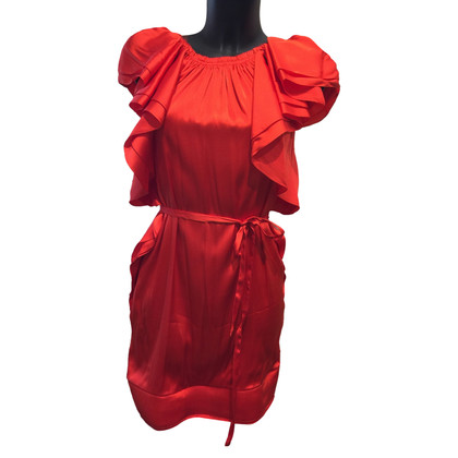 Lanvin Kleid aus Seide in Rot